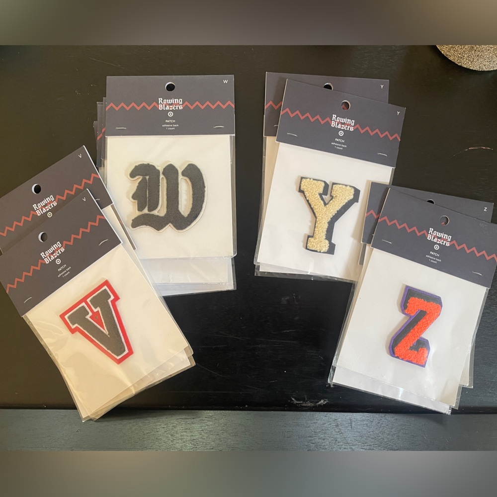 Bundle of 14 Rowing Blazers for Target Adhesive Back Letter Patches